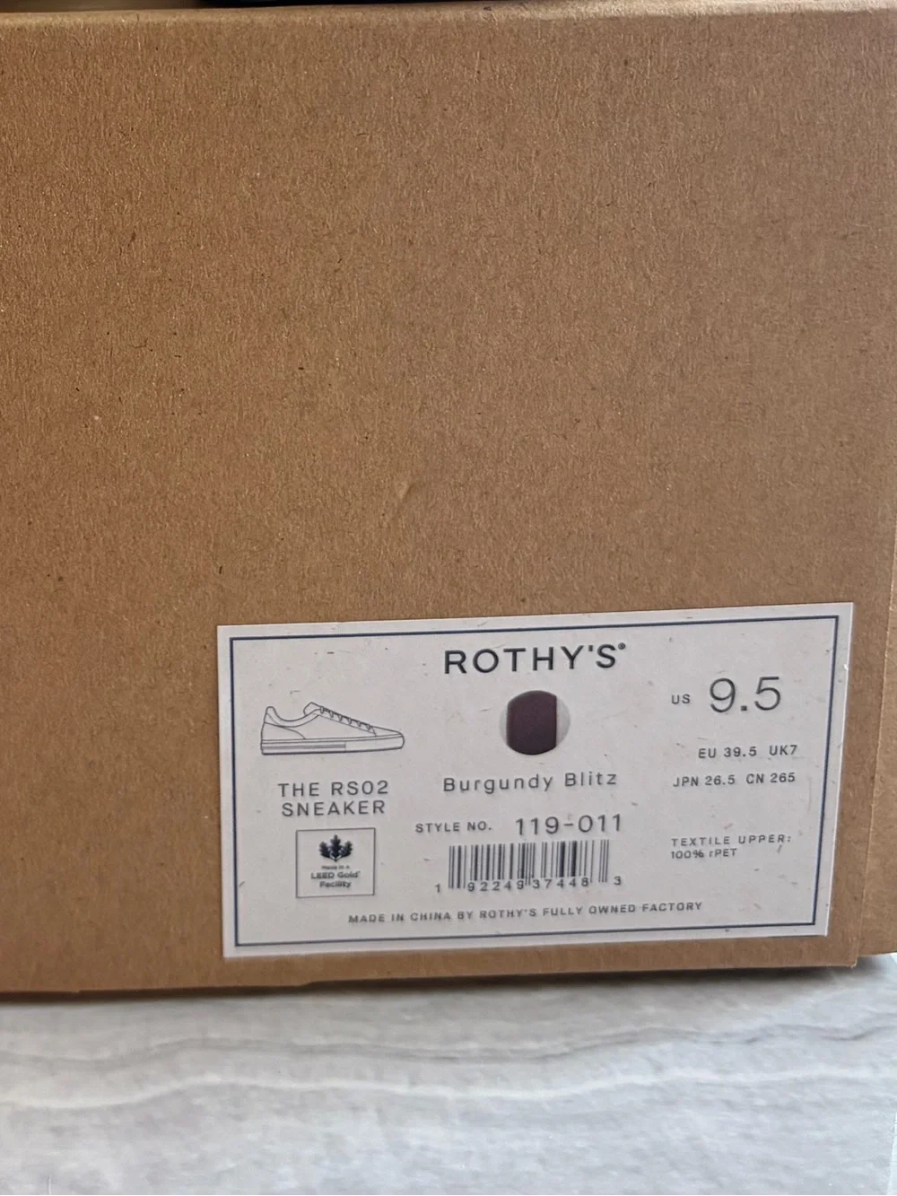 ROTHY’S The Women’s RS02 Sneaker – Burgundy Blitz